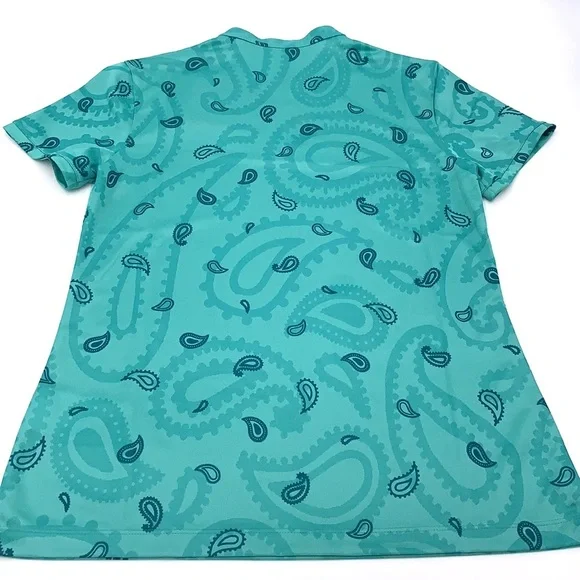 Nike Dri-Fit Victory Print Split Neck Golf Top Size Small - Picture 15 of 16